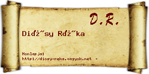 Diósy Réka névjegykártya