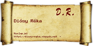 Diósy Réka névjegykártya